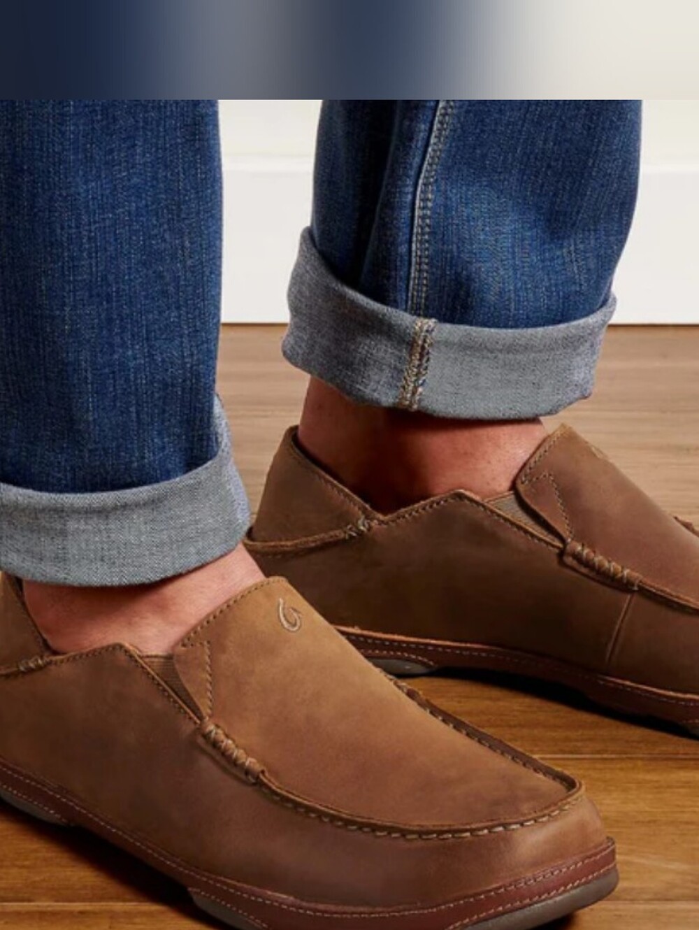 OluKai Men's Moloā Leather Slip-On Shoes   convertible drop in heel sz men's 9.5